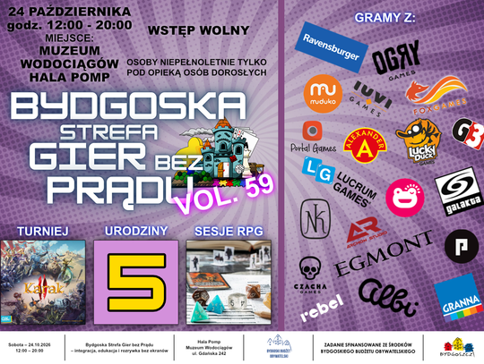 Bydgoska Strefa Gier Bez Prądu świętuje 5 lat! Turnieje, premiery i bezpłatne atrakcje