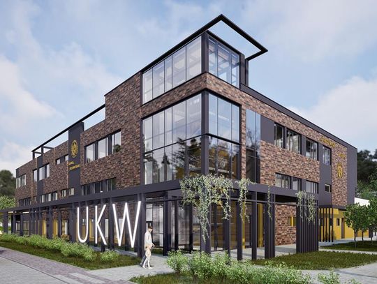 Ceglana elewacja przy UKW: Przedszkole i żłobek z częścią dydaktyczną