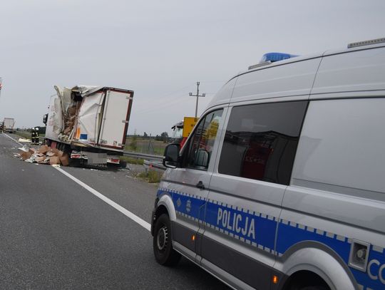 Kujawsko-pomorskie: Kolizja dwóch ciężarówek na A1 – kierowca jednej z nich nietrzeźwy