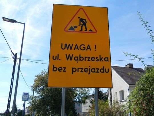 Na ulicy Wąbrzeskiej prace posuwają się do przodu