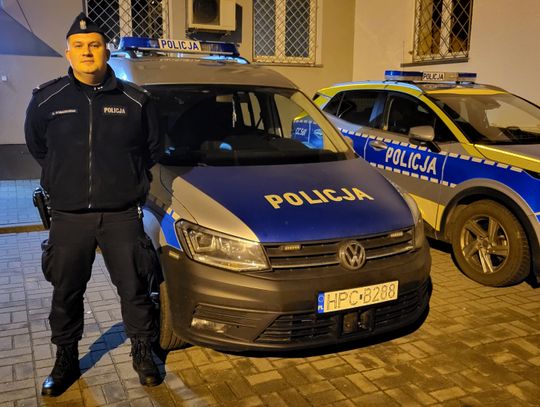 Policjant z regionu eskortował auto z poparzoną dziewczynką