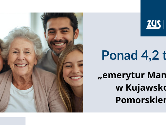 Ponad 4,2 tys. "emerytur Mama 4+" w Kujawsko-Pomorskiem
