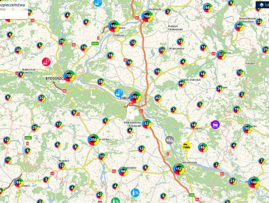 Ponad 69 900 zgłoszeń na Krajowej Mapie Zagrożeń Bezpieczeństwa w województwie kujawsko-pomorskim