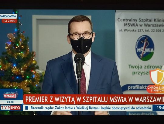 Premier: W drugim dniu Świąt szczepionki dotrą do Polski