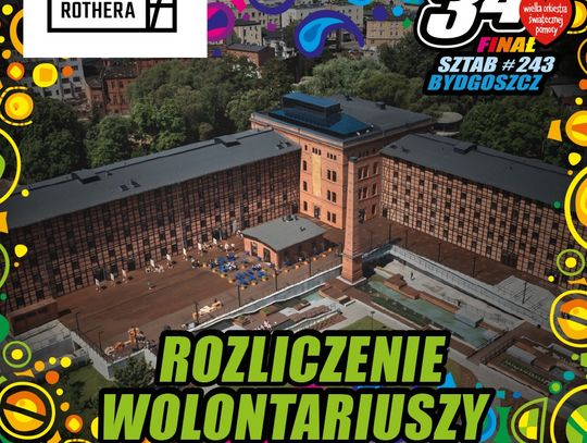 Punkt rozliczeń wolontariuszy WOŚP w Młynach Rothera — ul. Mennica 10, godz. 12–21