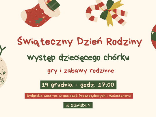 Świąteczny Dzień Rodziny z ChSD Bydgoszcz - wspólne popołudnie dla całych rodzin [PATRONAT]
