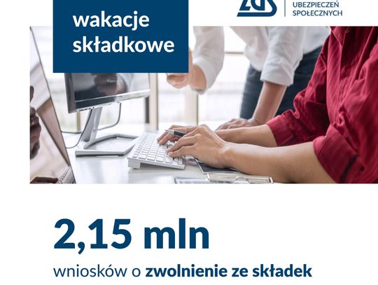 Wakacje składkowe. Ponad 2 mln wniosków w całej Polsce, 102 tys. w Kujawsko-Pomorskiem