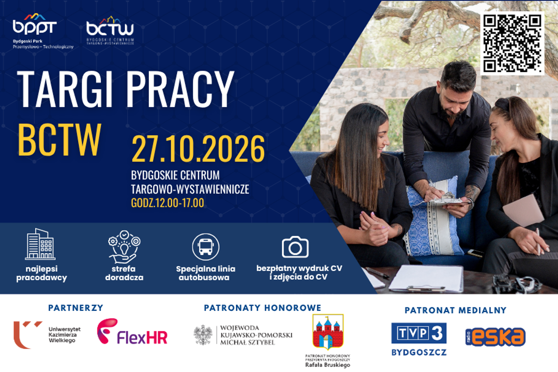 11. Targi Pracy BCTW już 27 października. Setki ofert i profesjonalne wsparcie dla poszukujących pracy 11. Targi Pracy BCTW już 27 października. Setki ofert i profesjonalne wsparcie dla poszukujących pracy
