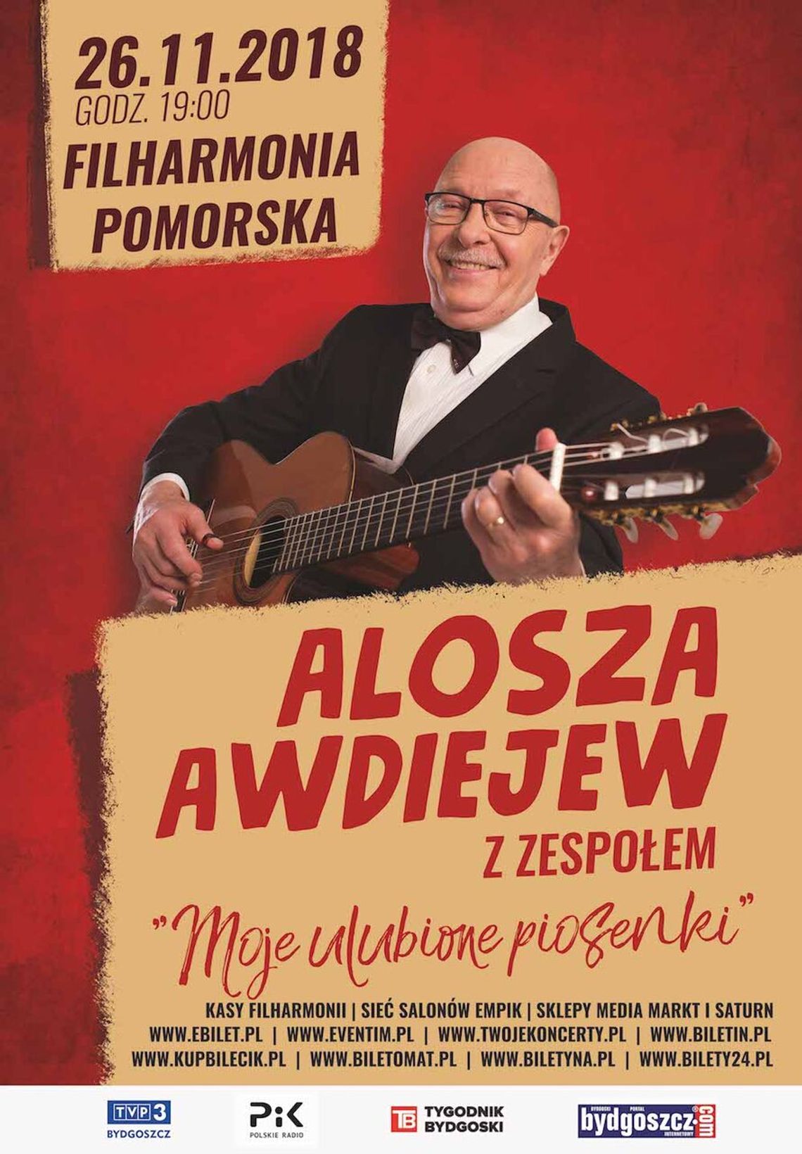 Alosza Awdiejew z zespołem zagra w Bydgoszczy. KONKURS