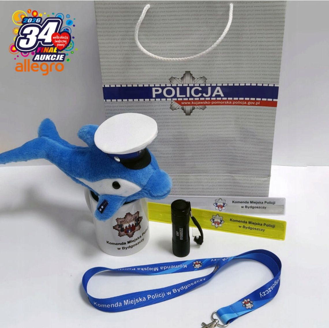 Aukcje Komendy Miejskiej Policji w Bydgoszczy na rzecz 34. Finału Wielkiej Orkiestry Świątecznej Pomocy Aukcje Komendy Miejskiej Policji w Bydgoszczy na rzecz 34. Finału Wielkiej Orkiestry Świątecznej Pomocy