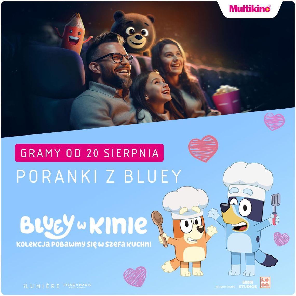 Bluey w Multikinie: Zabaw się w szefa kuchni razem z uroczą suczką i jej rodziną!