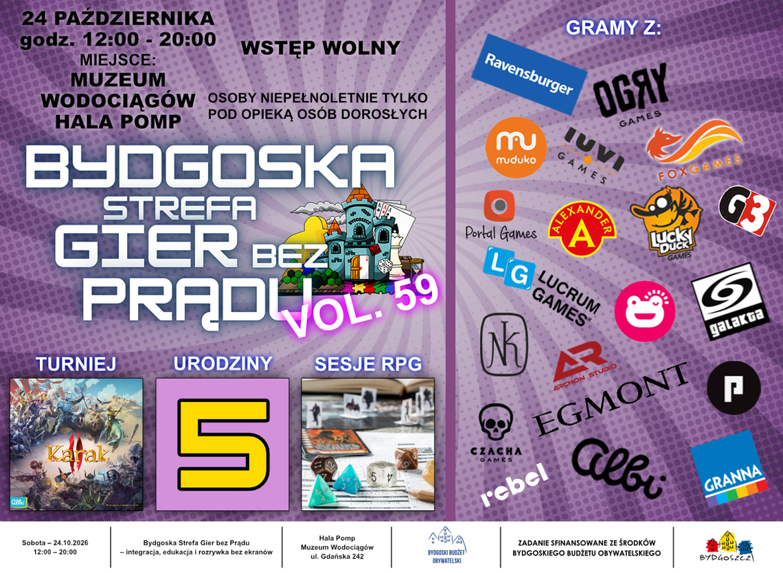 Bydgoska Strefa Gier Bez Prądu świętuje 5 lat! Turnieje, premiery i bezpłatne atrakcje Bydgoska Strefa Gier Bez Prądu świętuje 5 lat! Turnieje, premiery i bezpłatne atrakcje