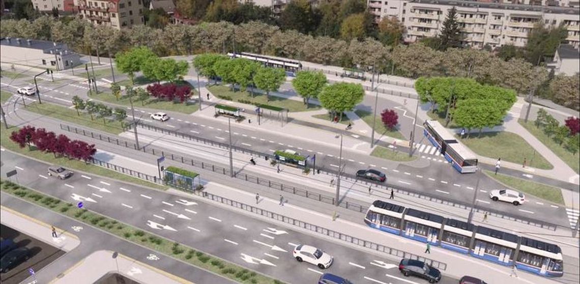 Bydgoszcz buduje tramwaj na Szwederowo. Powstanie drugie tymczasowe rondo
