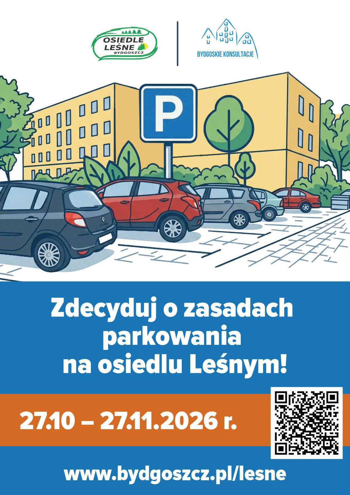Bydgoszcz konsultuje parkowanie na Leśnym. Mieszkańcy zdecydują o możliwej strefie