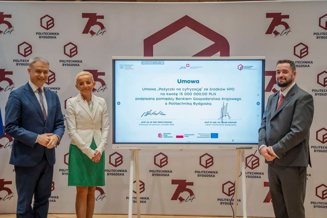 Cyfryzacja uczelni w praktyce: 15 mln zł pożyczki z KPO dla Politechniki Bydgoskiej