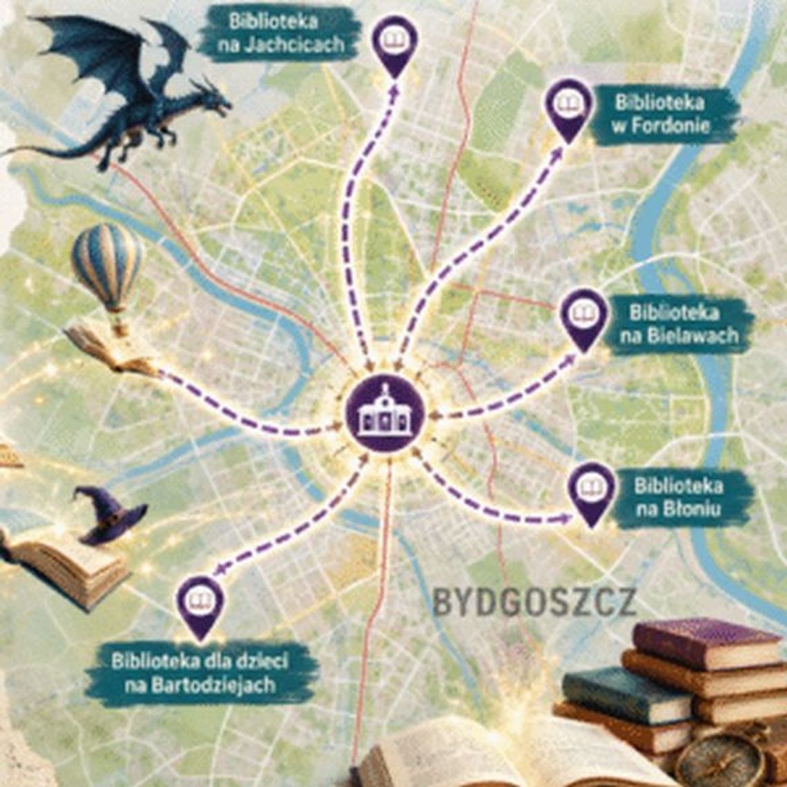 Fantastyczne podróże do krainy wyobraźni – wakacyjne zajęcia w bibliotekach osiedlowych – LIPIEC 2026