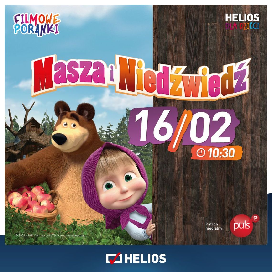 Filmowe Poranki: Masza i Niedźwiedź w kinie Helios 