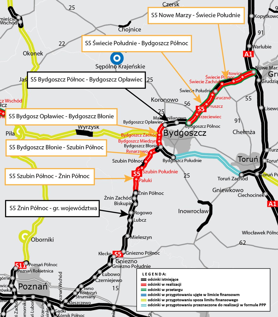 Jest nadzieja na kontynuację prac budowlanych na S5 Nowe Marzy – Bydgoszcz Północ