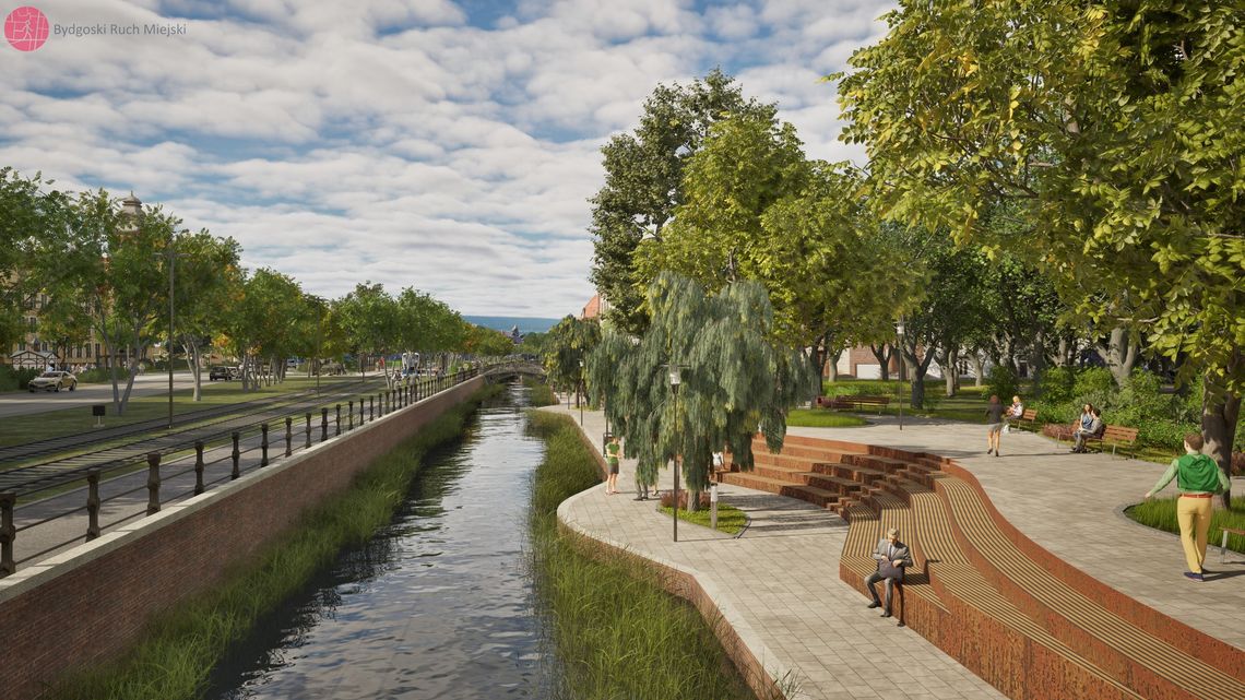 Koncepcja przywrócenia Starego Kanału Bydgoskiego wzdłuż ul. Focha