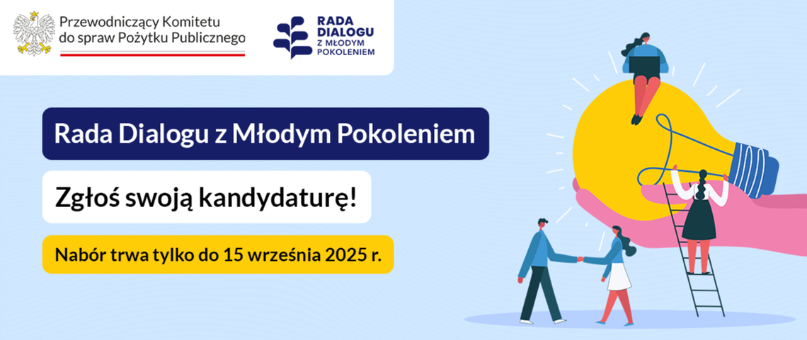 Kujawsko-Pomorski Urząd Wojewódzki informuje: Trwa nabór do Rady Dialogu z Młodym Pokoleniem. Twój głos może mieć realny wpływ