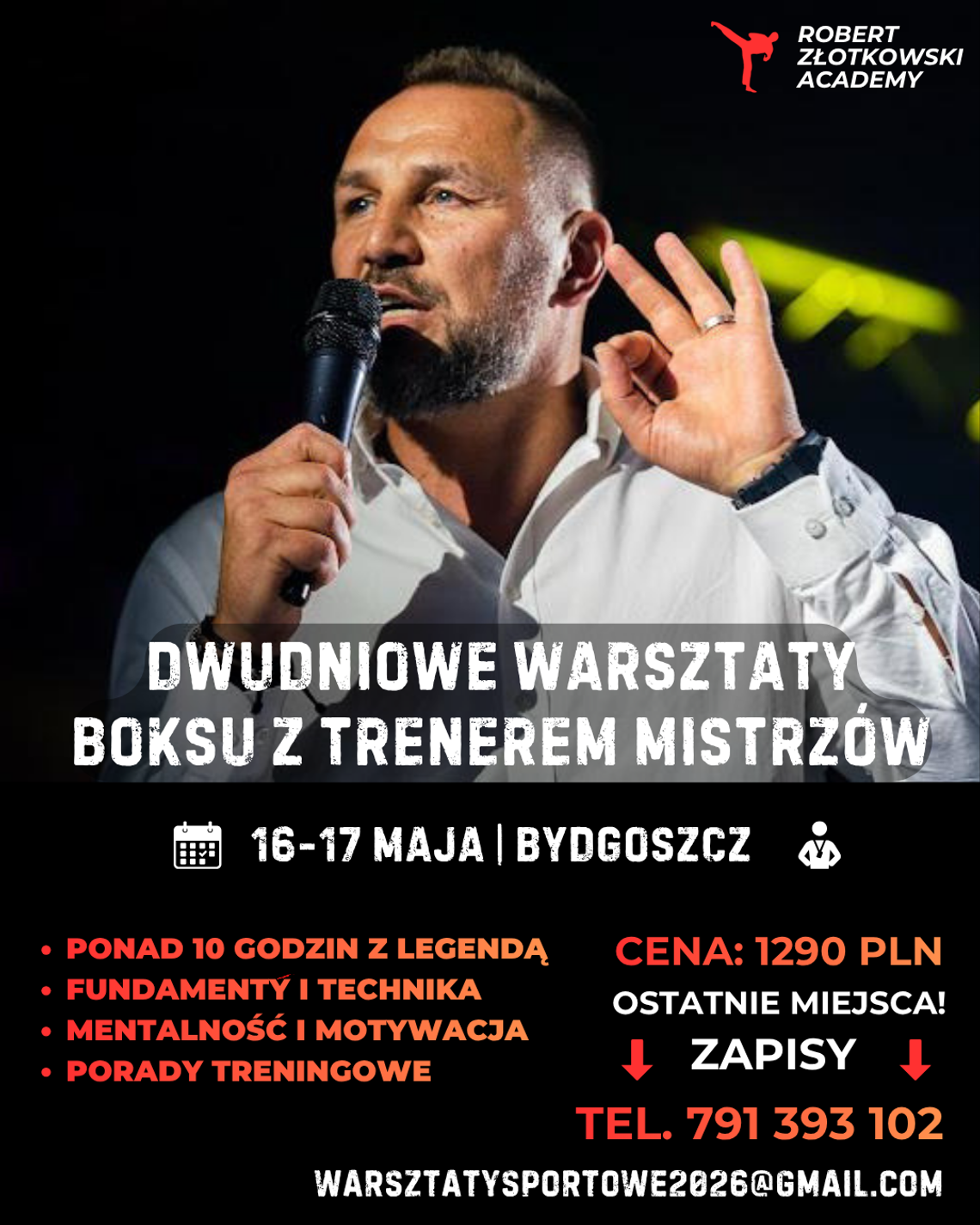Legenda sportów walki Robert Złotkowski w najbliższy weekend w Bydgoszczy