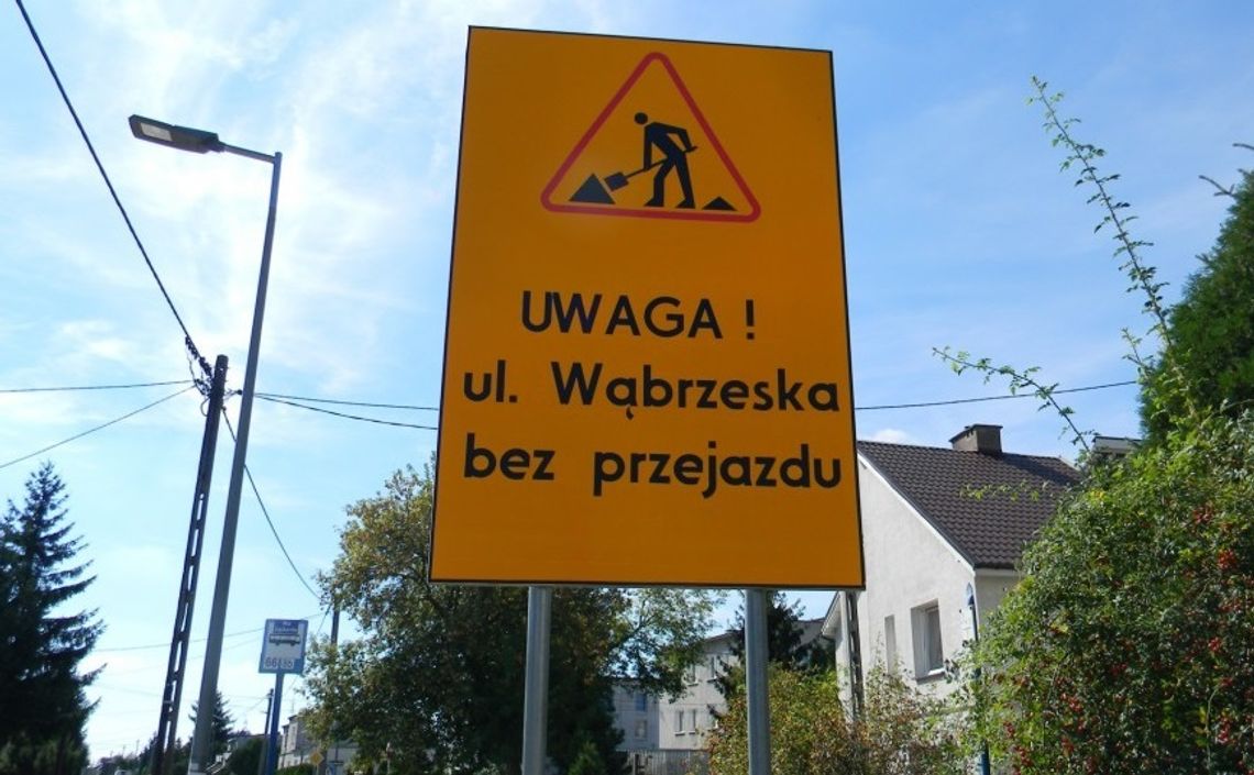 Na ulicy Wąbrzeskiej prace posuwają się do przodu