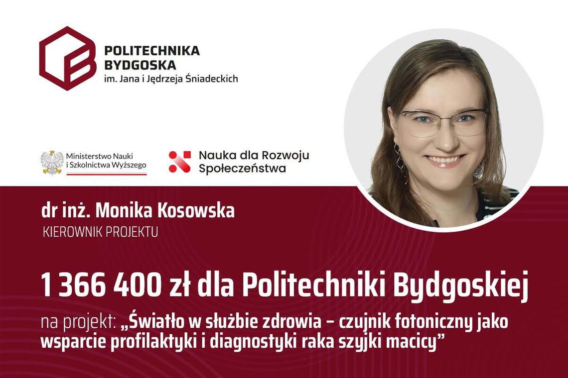 Naukowcy PBŚ opracują fotoniczny czujnik wspierający diagnostykę raka szyjki macicy Naukowcy PBŚ opracują fotoniczny czujnik wspierający diagnostykę raka szyjki macicy