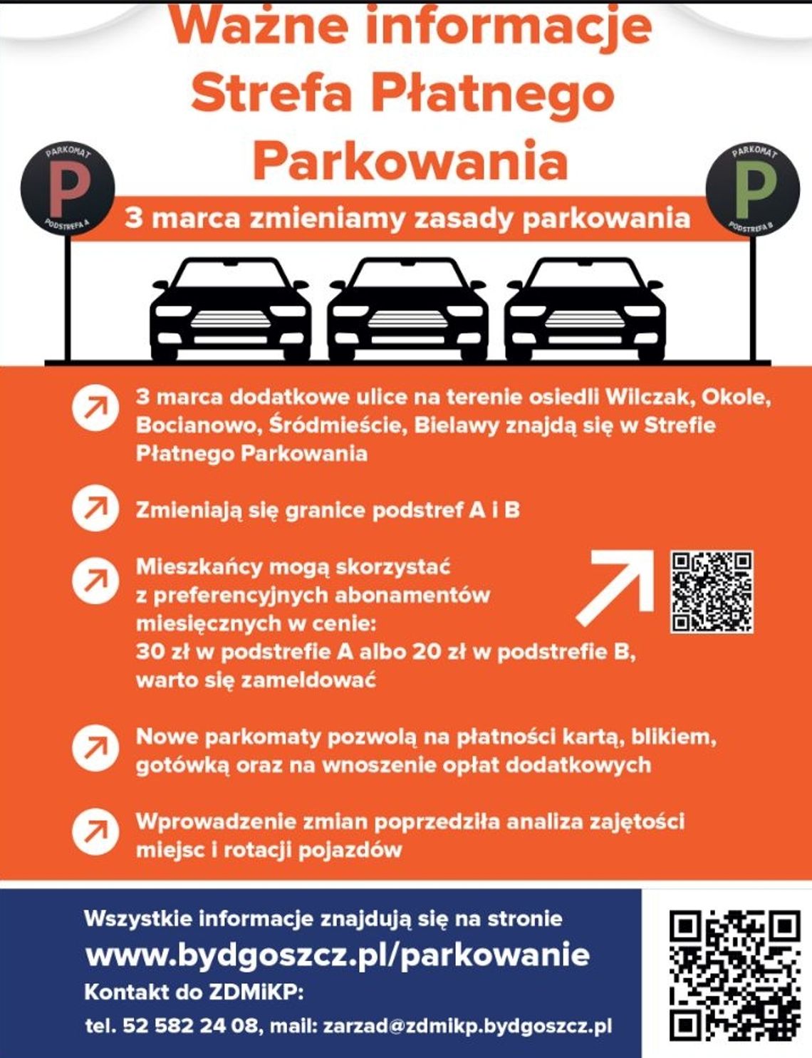 Od marca zmiany w bydgoskiej Strefie Parkowania