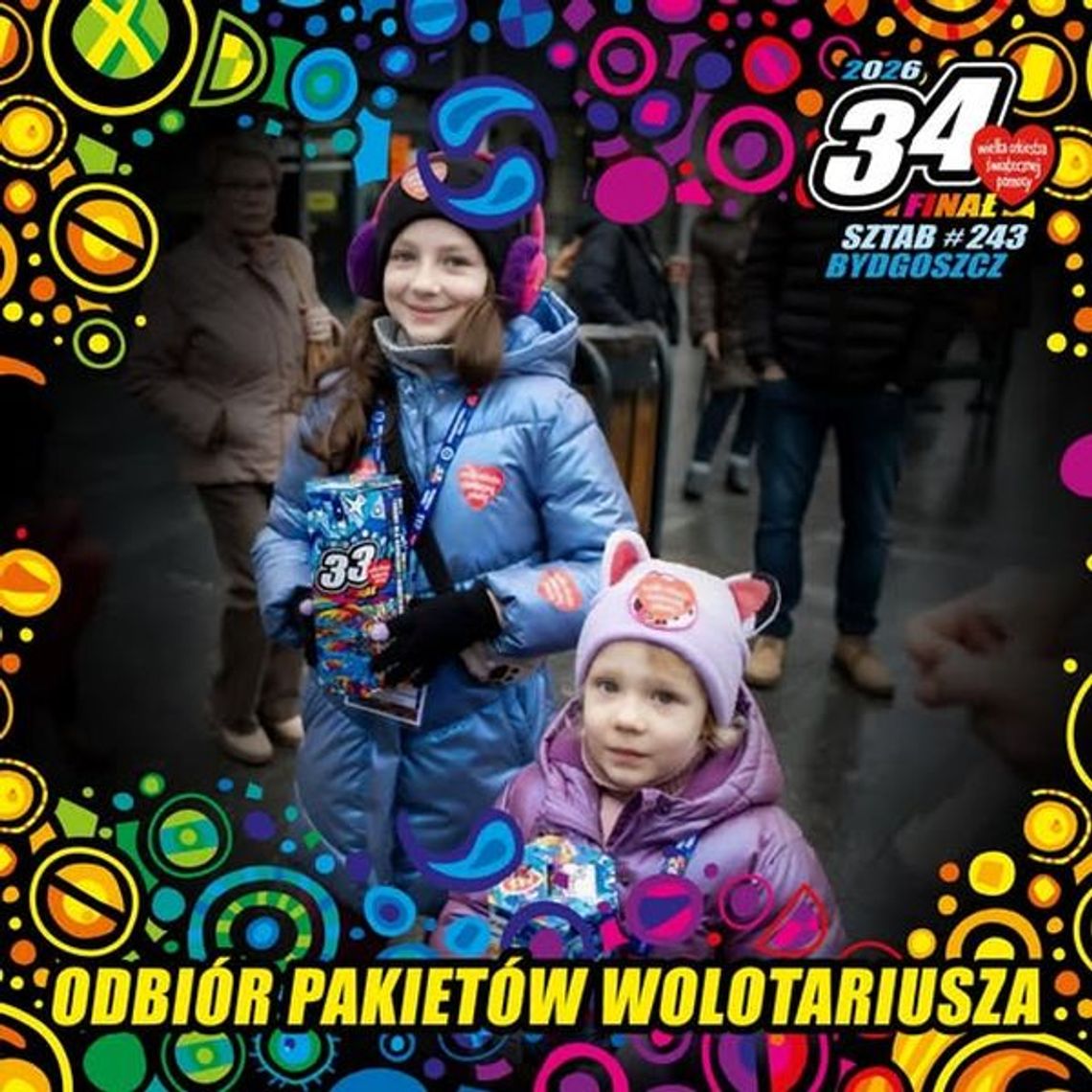 Odbiór pakietów wolontariusza 34. Finału WOŚP w Bydgoszczy — Superbohaterowie ruszają