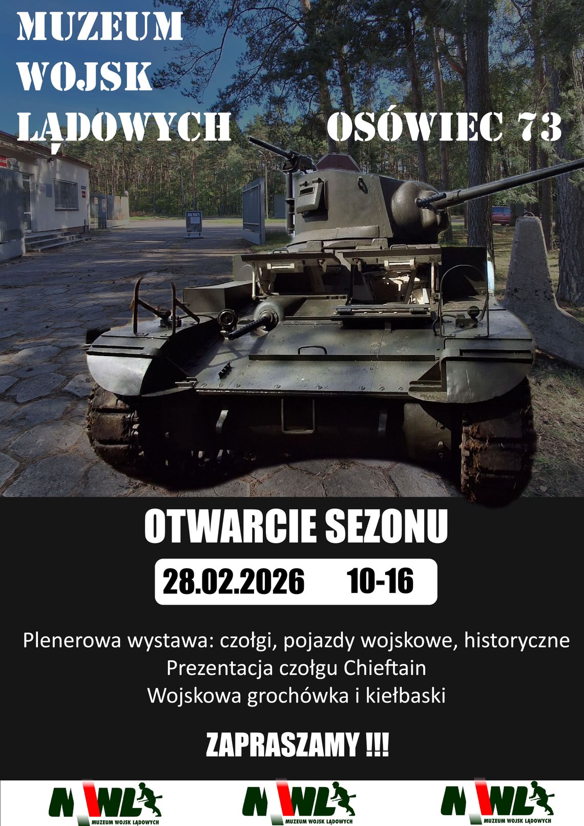 Czołg wystawiony przed Muzeum Wojsk Lądowych