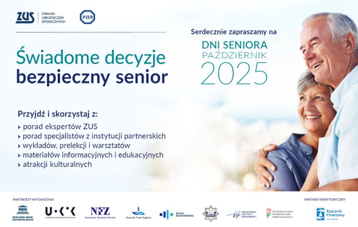 Październik miesiącem seniorów. Bydgoski ZUS zaprasza na spotkania z policją