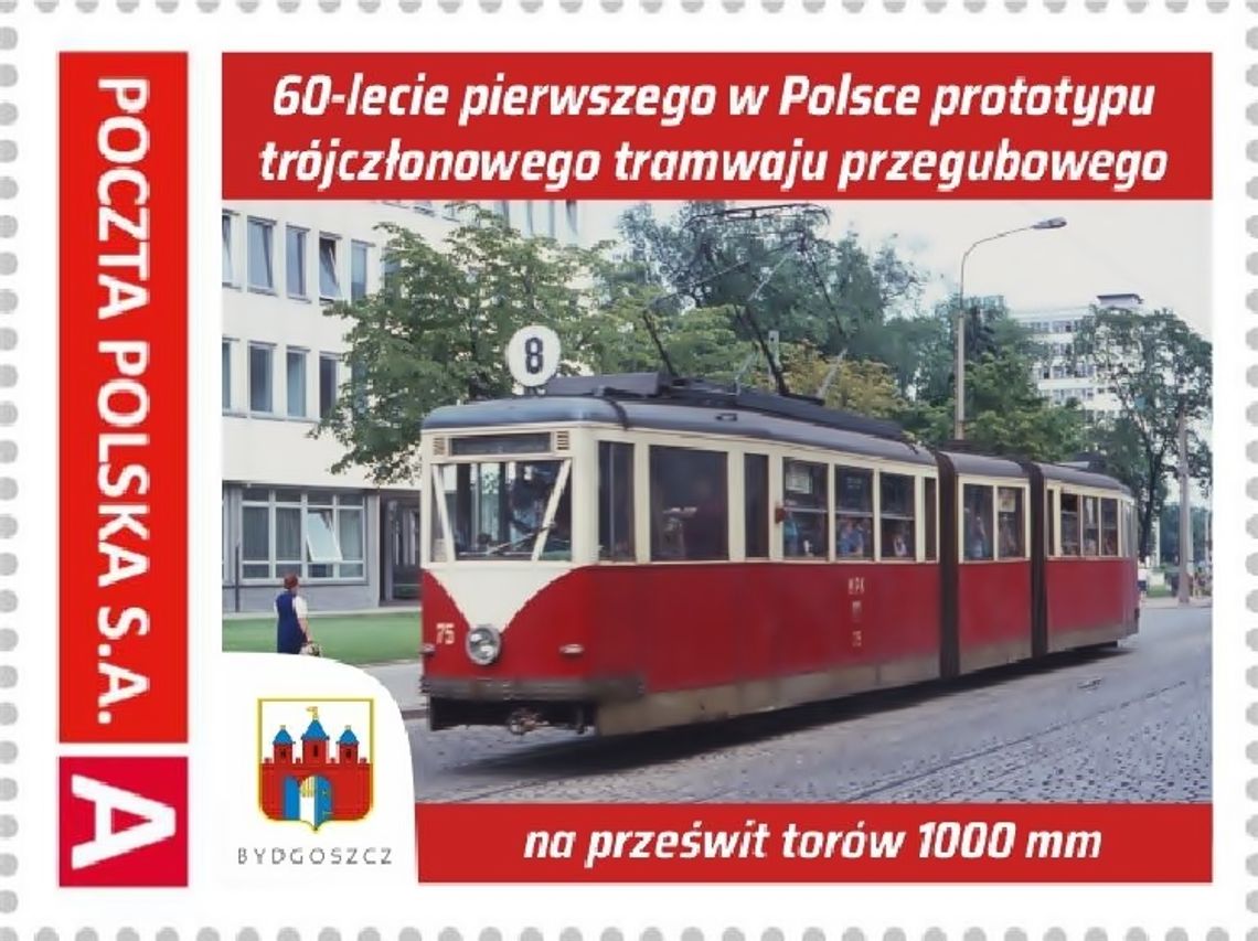 Pocztówki i znaczki Poczty Polskiej z bydgoskim tramwajem 