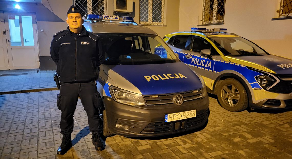 Policjant z regionu eskortował auto z poparzoną dziewczynką