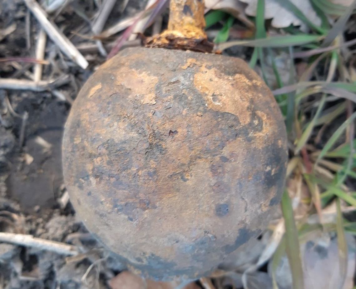 Radziecki granat lotniczy ag2 znaleziony w regionie
