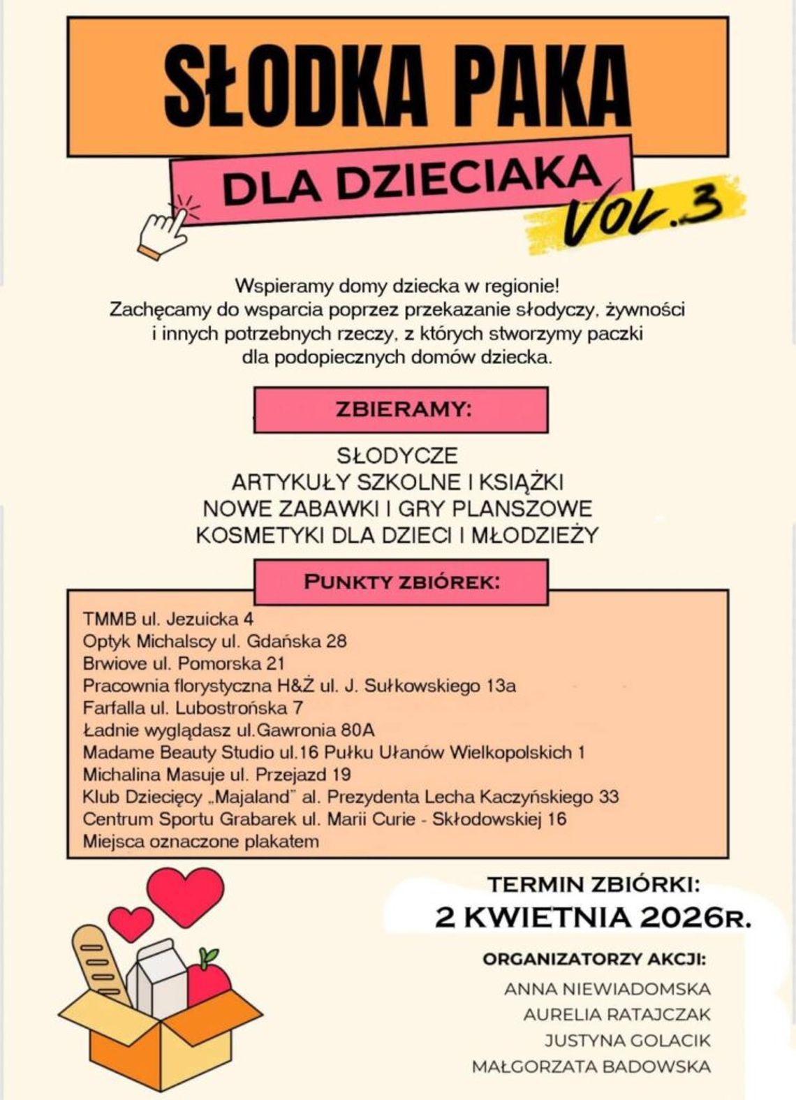 Rusza trzecia edycja akcji 'Słodka paka dla dzieciaka' w Bydgoszczy