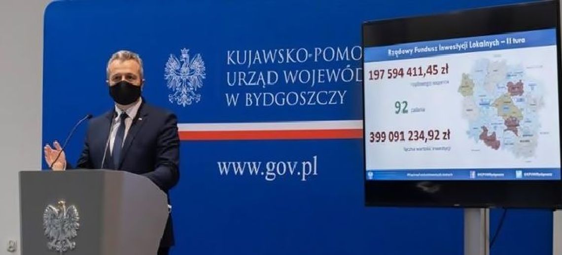 Rządowy fundusz inwestycji lokalnych w woj. kujawsko-pomorskim