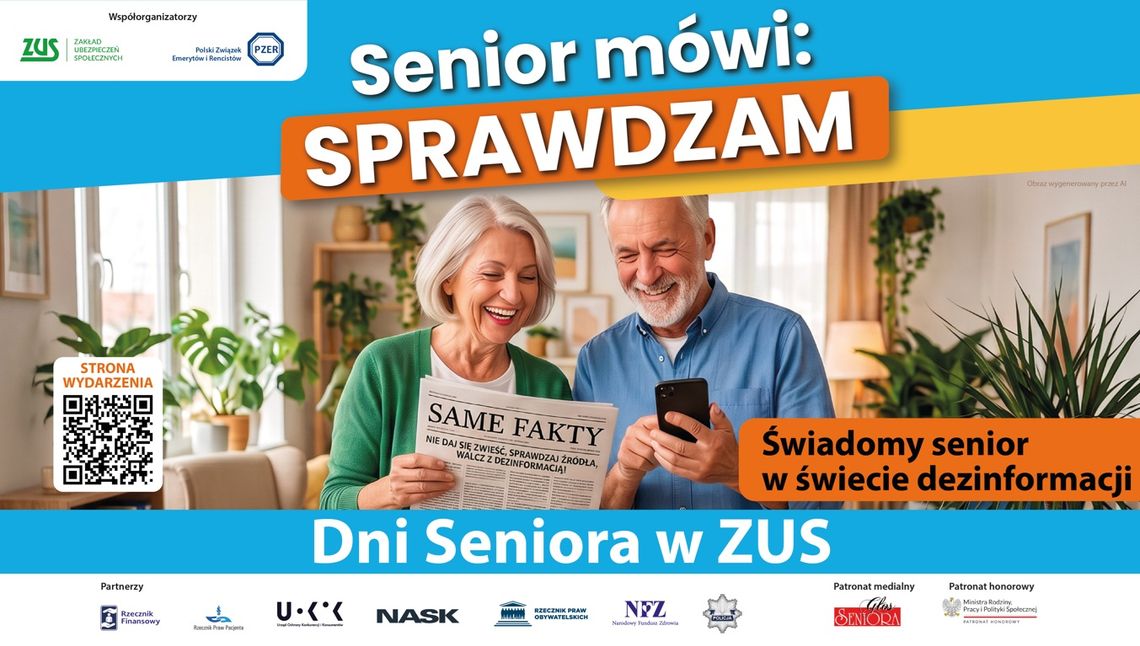 Senior mówi: SPRAWDZAM! Dni Seniora w ZUS w kujawsko-pomorskim Senior mówi: SPRAWDZAM! Dni Seniora w ZUS w kujawsko-pomorskim