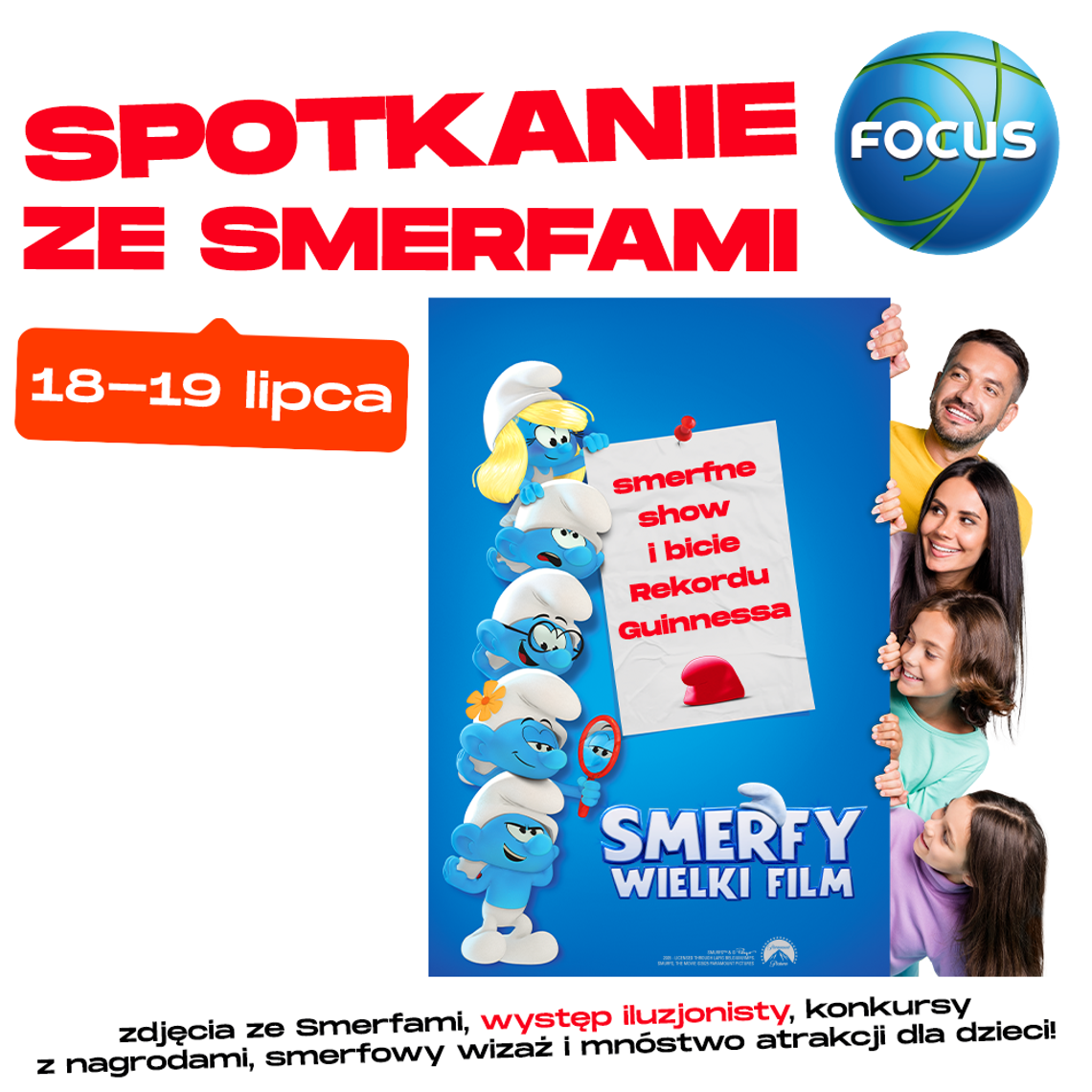 Smerfny dzień pełen magii i zabawy w bydgoskim centrum handlowym