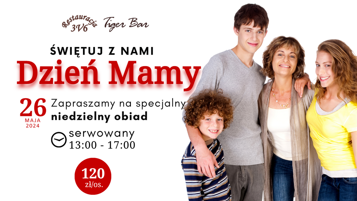 Świętuj z Dzień Mamy w Restauracji 3V6