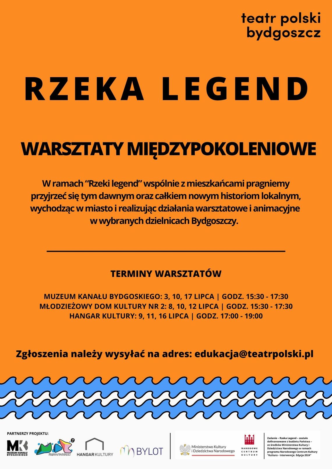 Teatr Polski w Bydgoszczy otworzył nabór do kolejnych cykli warsztatów w ramach projektu "Rzeka legend"