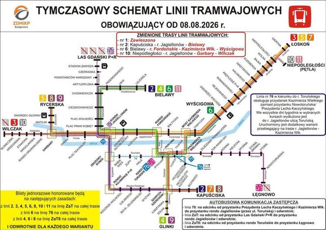 Tramwaje wracają na Most Pomorski. Kończy się ważny etap remontu torowisk