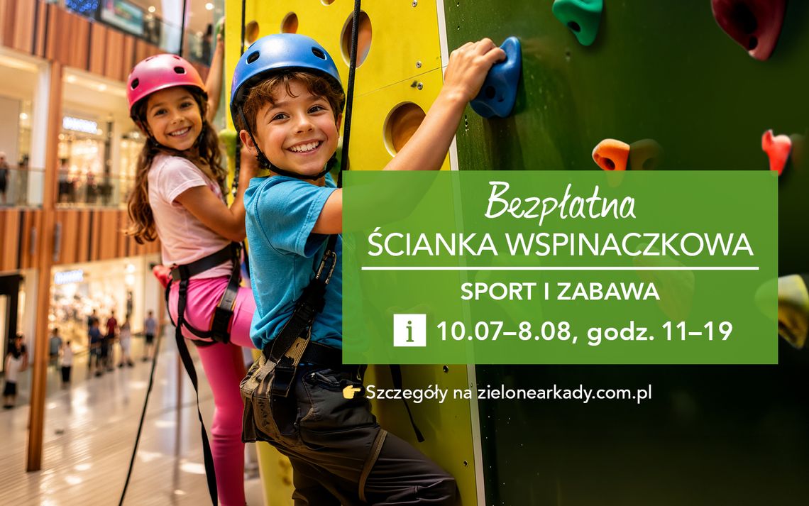 Wakacje pełne emocji. Rusza bezpłatna ścianka wspinaczkowa
