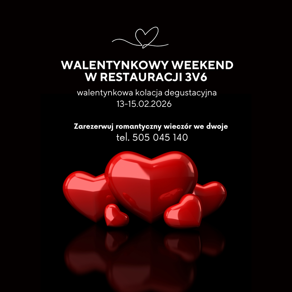 Walentynkowa kolacja w Restauracji 3V6!