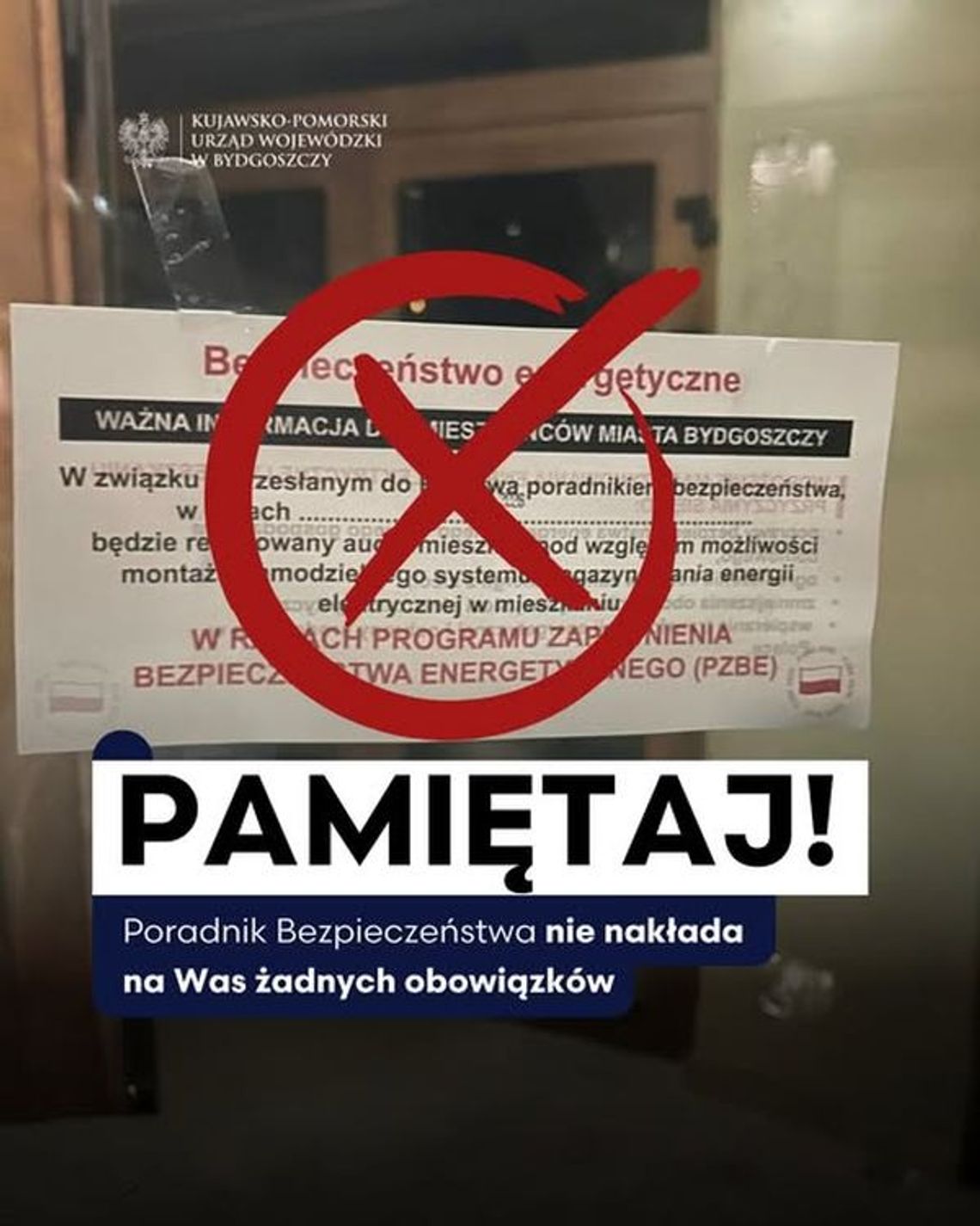 Wojewoda Kujawsko-Pomorski: Uwaga na próby oszustw związane z "Poradnikiem bezpieczeństwa"