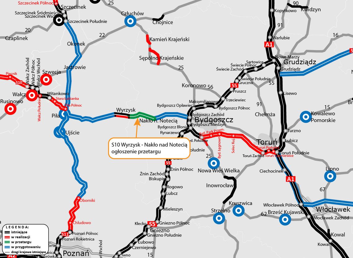 Wyrzysk - Nakło nad Notecią. Ciąg dalszy drogi ekspresowej S10 Wyrzysk - Nakło nad Notecią. Ciąg dalszy drogi ekspresowej S10