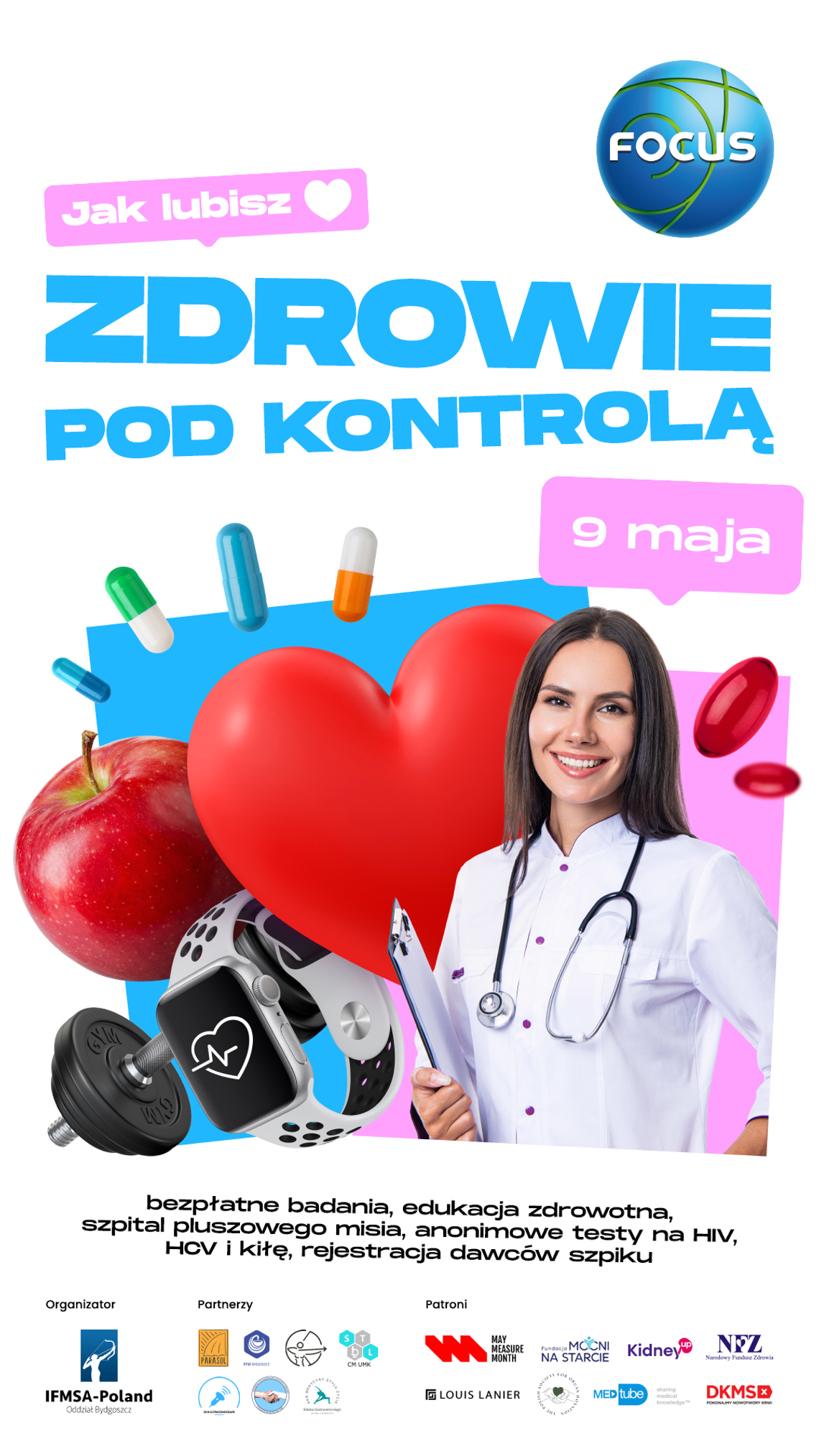 Zdrowie pod kontrolą w CH Focus. Bezpłatne badania i konsultacje już 9 maja