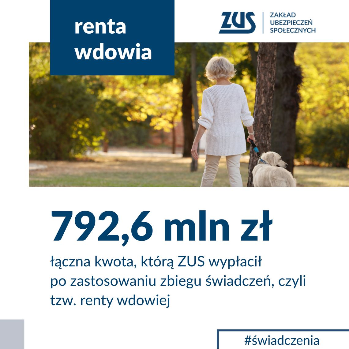 ZUS wypłaca kolejne renty wdowie
