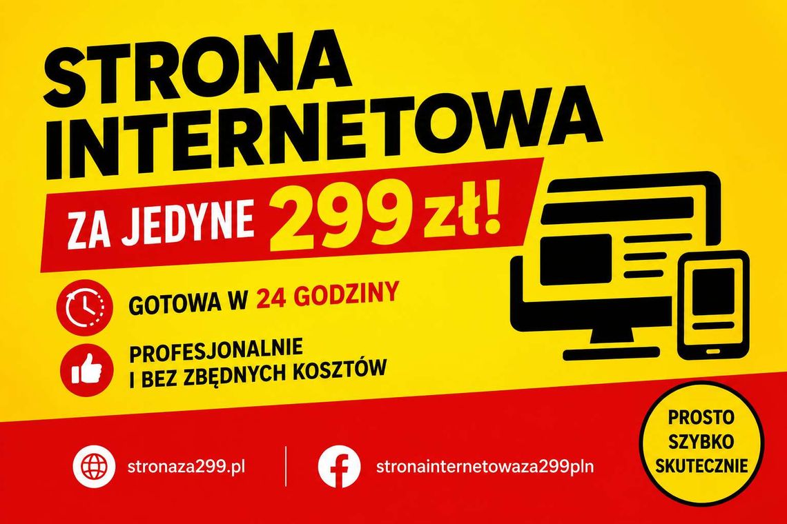 Strona internetowa w 24h za 299 zł / Nowoczesna strona dopasowana do Twojej firmy