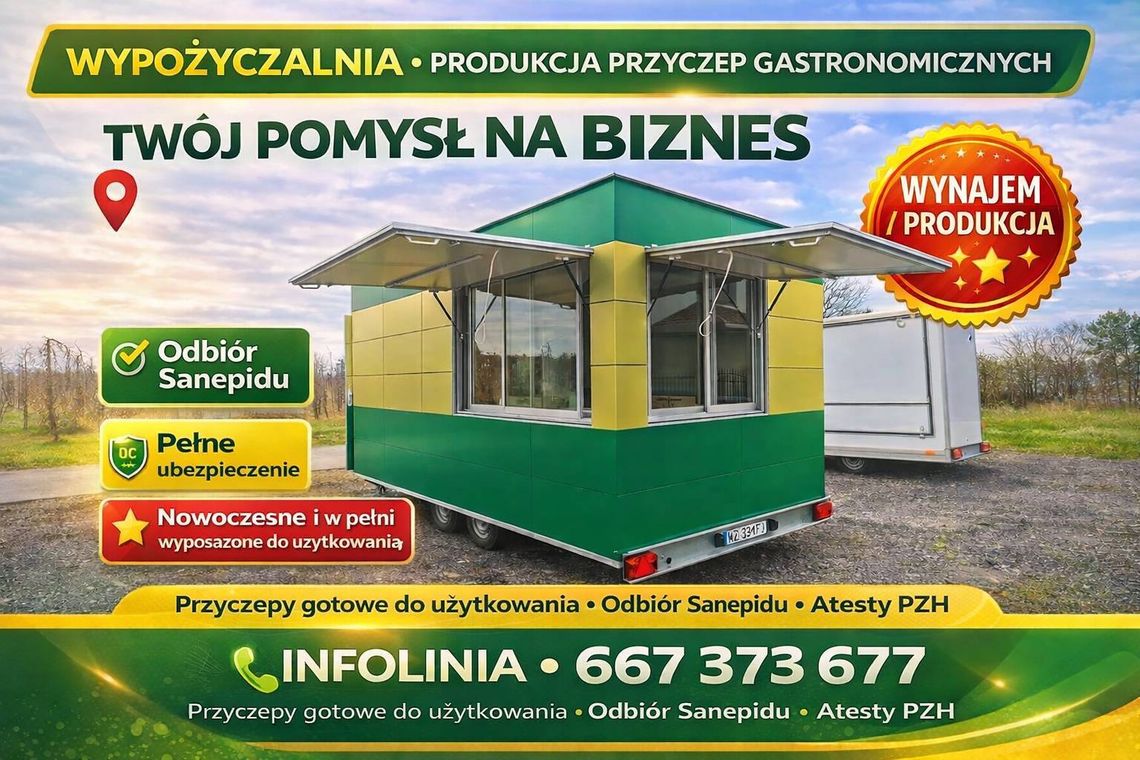 Wypożyczalnia - produkcja przyczep gastronomicznych