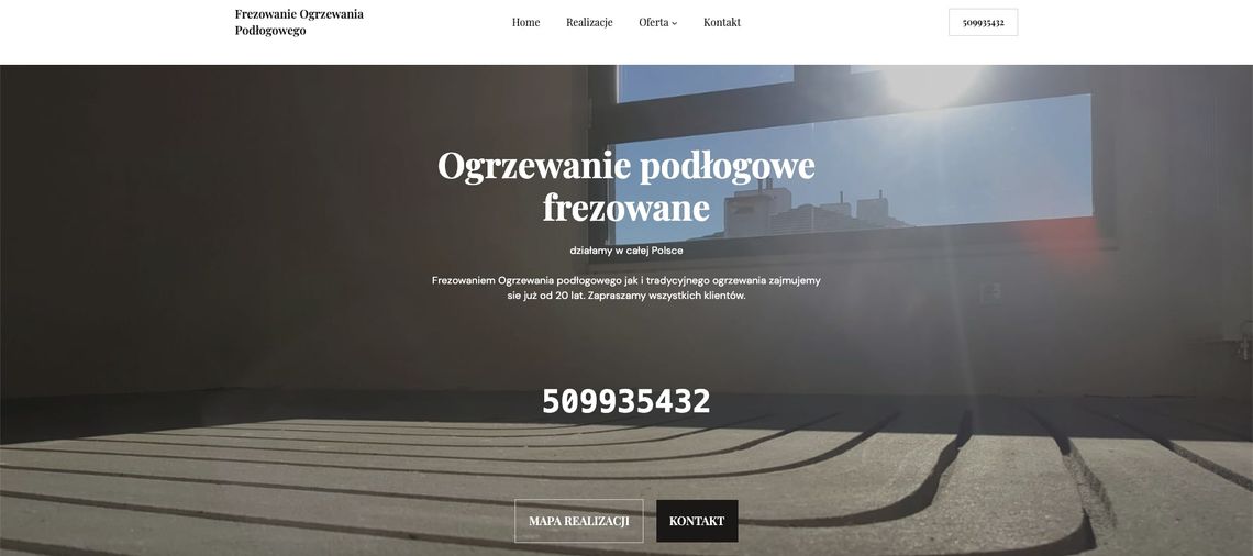 Frezowanie pod ogrzewanie podłogowe